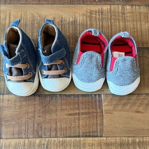 Newborn Stylish Kids Shoes Set - Denim Blue and Gray